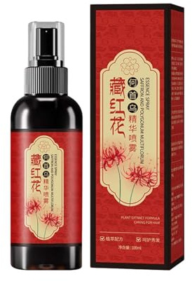Saffron-Haarschwärzungsspray, Saffron Hair Spray, Natural Saffron Herbal Essence Spray, Anti-Hair Loss, Leaving Hairss Shiny and Shiny, trockenes und krauses Haar (1 PCS)