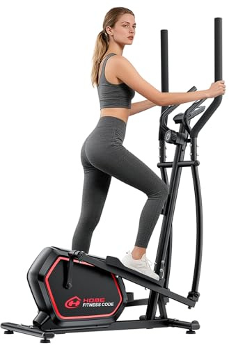 GartistGo Compact Magnetic Elliptical Cross Trainer for Home, 16-Level Resistance with Pulse Monitor, LCD Monitor, Ultra-Quiet 30dB Design, 150kg Load Capacity