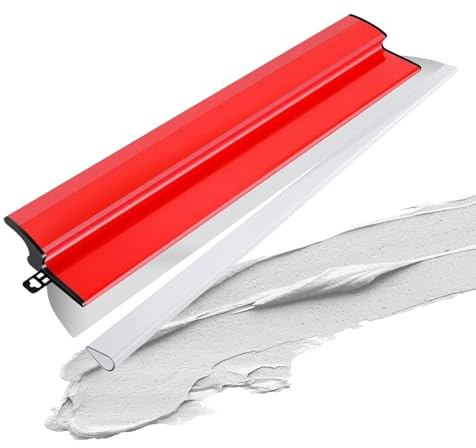 Qoobly Flächenspachtel 60cm Profi Rostfrei Edelstahl, Trockenbau Finishing Glättungsspatel Flexible Skimming Blades Wandwerkzeuge Das für Gipskartonverputzwerkzeuge Spachtel Glätter