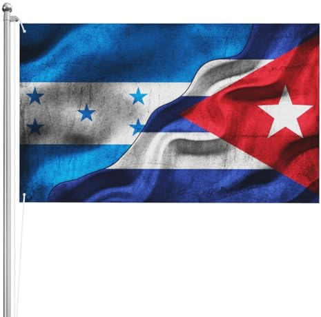 Bandera Divertida Hondureños Honduras Cuba Cubano Pancarta Decorativa Premium Banderas Para Jardín Satén Brillante Bandera Decorativa Para Pared Decorativa Decoraciones Fiestas 90X150Cm