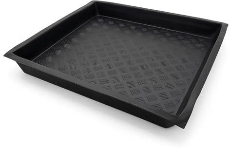 Weedness Bandeja de Cultivo 60 x 60 x 12 cm – Bandeja de Recuperación Impermeable de Plástico para Macetas, Bandeja de Drenaje para Plantas, Cultivo Interior e Invernadero