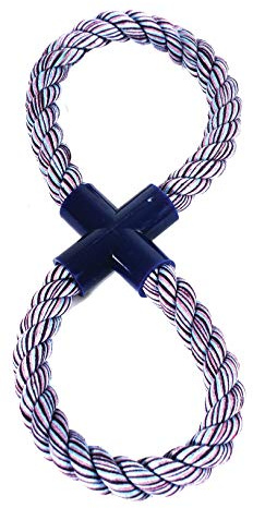 Nuts For Knots 16009 Figure of 8 Rope Dog Toy, Large,Multi