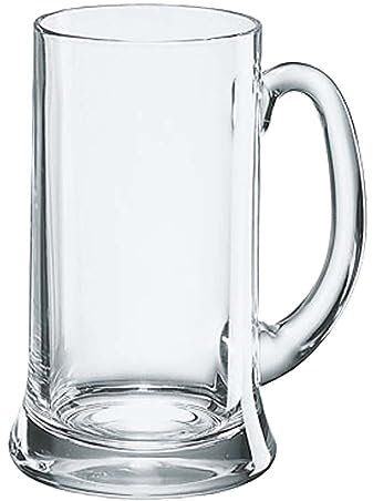 Borgonovo 12003620 Icon Bierseidel, Bierkrug, Bierglas, 385ml, mit Füllstrich bei 0.3l, Glas, transparent, 6 Stück