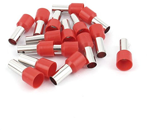 sourcingmap 15pcs 16mm2 Bornes à sertir pré-isolées rouge Embout de Câble Embout de Câblage Cosse électrique Fil Sertissage Connecteur à Sertir Terminal 6 AWG