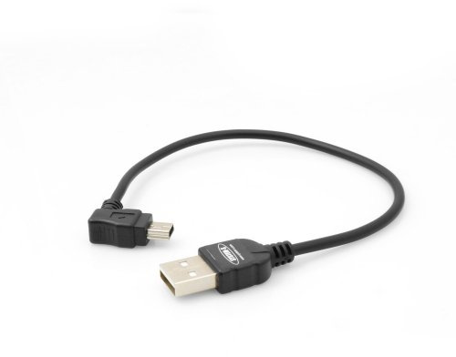 System-S Mini USB Data Cable Charging Cable with 90° Angled Connector 90 Degree Left Angled 30 cm