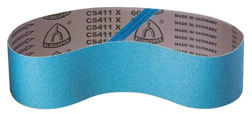 Klingspor CS 411 X Schleifband-Gewebe-Schleifbänder | 50x2000 mm | 6-teiliges Premium-Set | Je zwei Bänder der Körnung P24, P36, P40