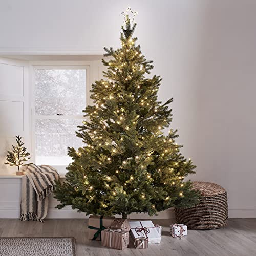 Lights4fun 240er Micro LED Stern Christbaumspitze inkl. Weihnachtsbaum Lichterkette Weihnachtsdeko Batteriebetrieb Weihnachtsbaumspitze Baumspitze