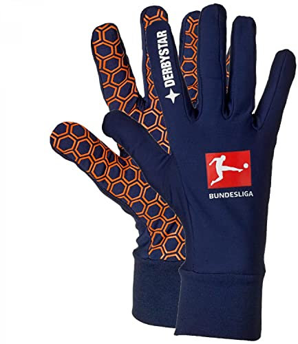 Derbystar Unisex – Erwachsene Bundesliga v21 Spielerhandschuh, Blau orange, 11