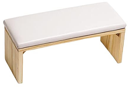Liummrcy Nagel Armauflage, Handauflage für Nagel Holz Handauflage Tischkissen Maniküre Handkissen Handkissen Kissen Tisch Schreibtischstation für Nageltechniker (Weiß)