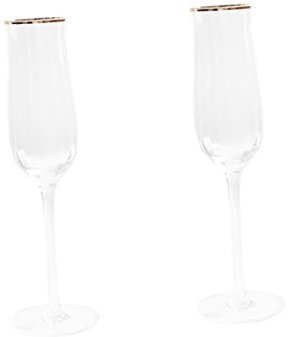 ORFOFE 2stücke Champagnerglas Mit Goldrand Elegantes Kristallglas Für Wein Cocktails Und Saft Für Hochzeiten Partys Und Besondere Anlässe Stilvolles Design Für Jeden Tisch
