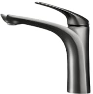 INEX EUROPA Gray Waschtischarmatur, Grau, Metall, mit 5 Jahren Garantie EDM 33188L aus unbehandeltem Messing, einfache Installation, wassersparend, hoher Druck, anpassbar