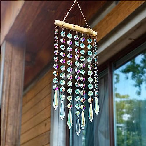 Sonnenfänger Kristall Windspiel, Kristallanhänger Stern Regenbogen Reifen Aesthetic Kristalle Anhänger, Fensterdeko ​Ornament kristalkugel Hängend für Zimmer Decken Garten Dekoration