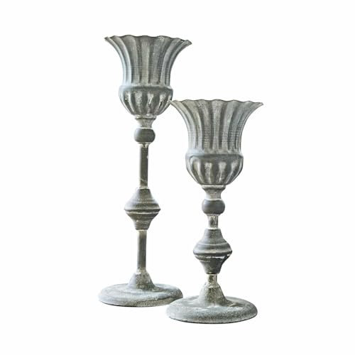 Loberon Lot de 2 amphores Hanson, Gris