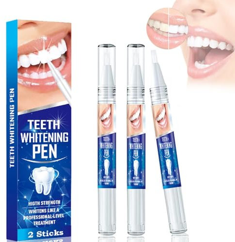 Pemarlis 2 pezzi Penna per sbiancamento dei denti, Per Pulizia e Sbiancamento Dei Denti,Rimuove le Macchie Dentali, Antimacchie e Indolore – Trattamento per Denti Bianchi e Senza Macchie
