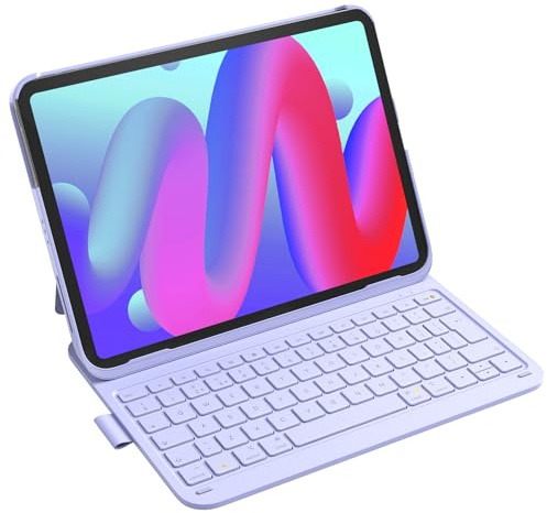 Inateck Keyboard Case for iPad 10th Gen/11th Gen 2025, iPad Air 2025 M3/2024 M2 11 Inch Case with Keyboard, Ultralight Design for Air 5/4 10.9 inch, Pro 11 4/3/2/1 Gen, with Pen Holder, BK2007 Purple