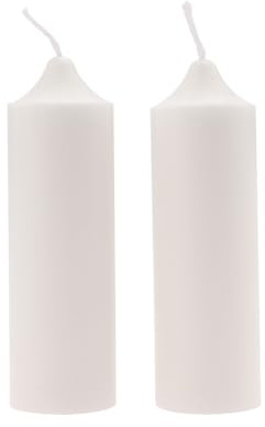 Ovaletta Stumpenkerzen Weiß Adventskranzkerzen Adventskranzkerzen Sojawachs Adventskranzkerzen Adventskranz Kerzen für Adventskranz Weihnachtsdeko (3,7 x 12 cm)