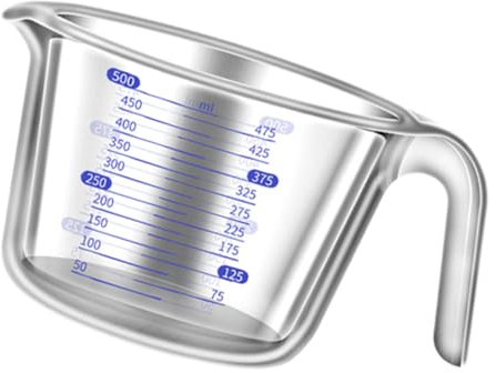 COLLBATH Misurino Trasparente in Vetro Per Latte Contenitore Del Latte Per Uso Domestico Bicchieri in Vetro Per Cucina Tazza Bilancia