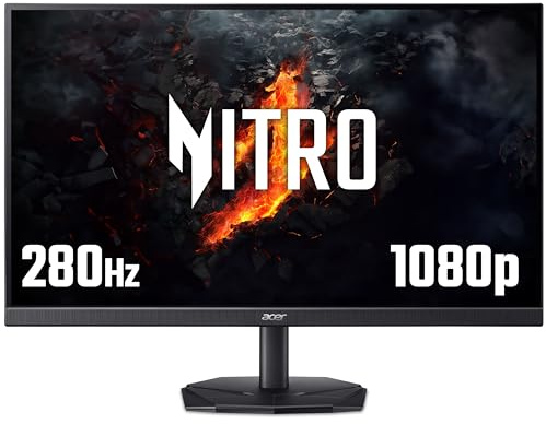 acer Nitro KG272Z3 27 inch Full HD (1920 x 1080) Gaming Monitor - 280Hz, 0.5ms, IPS Panel, FreeSync Premium, 99% sRGB, HDR Ready, Speakers, DisplayPort, HDMI