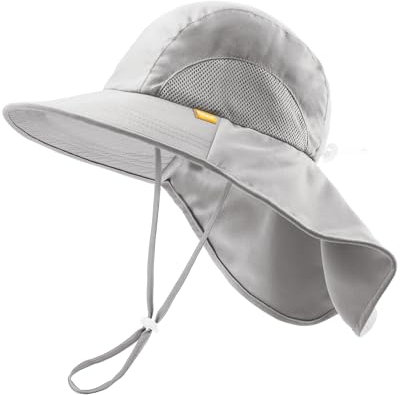 FURTALK Kleinkind Kinder Baby Sonnenhut mit Nackenklappe UPF 50+ UV-Schutz Breite Starre Krempe Jungen Mädchen Strand Schwimmen Sonnenhüte