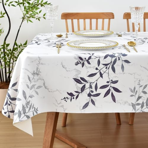 Yofori PVC Table Cloth, Leaves, 137x180cm, Rectangular
