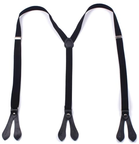 SAFIGLE Tirantes Elásticos Ajustables Unisex Con Botones Para Pantalones Y Jeans Correas En Forma De Y Longitud Ajustable Para Uso Diario Y Formal