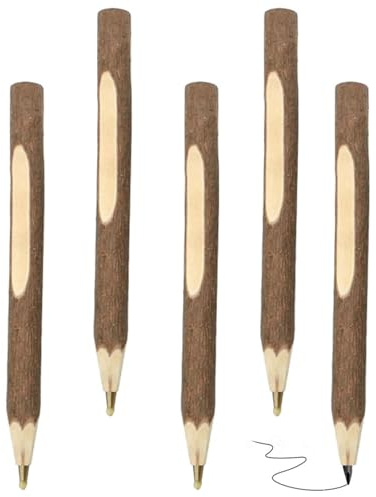 JUKOTA 5 piezas lápices de madera, bolígrafos de madera de hechos a mano, lápices madera de grafito,Lápiz de madera natural, lápiz de madera avanzado,original ecológico,hecho a mano, material escolar