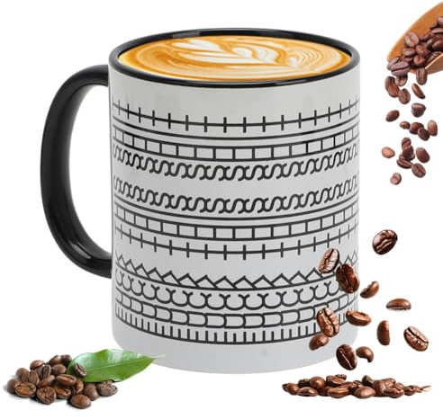DASIAUTOEM This kaffekopp, sarcastic mugg, rolig kaffekopp, 25 ml kopp med dolt budskap, dolt tekopp, nyhet kreativitet humor drickkopp (svart)