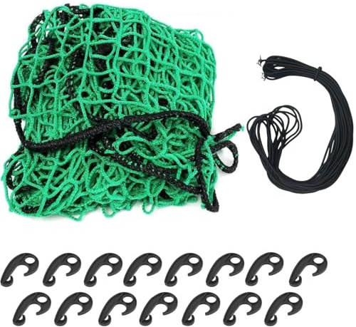 Safety Net Cargo Net 2.5mx3.5m For Pickup Truck, Truck Cargo Netting And Roof Rack Cargo Net Trailer Luggage Net Heavy Duty Tie-Down Mesh, Elasticated Polyethylene Bungee Netting for Luggage & Gardens
