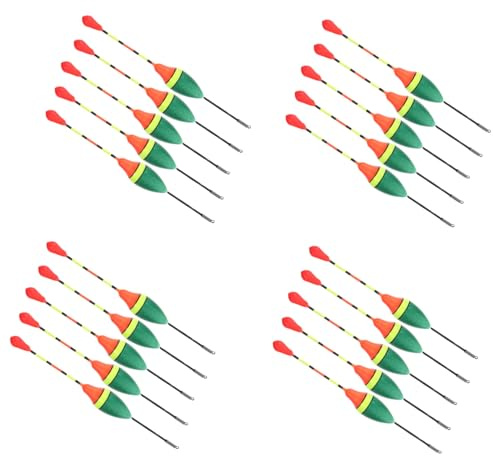 Abaodam 20pcs Bold Float Fishing Buoys Outdoor Fishing Gear for Sea Visible Floats As Accessories Tools