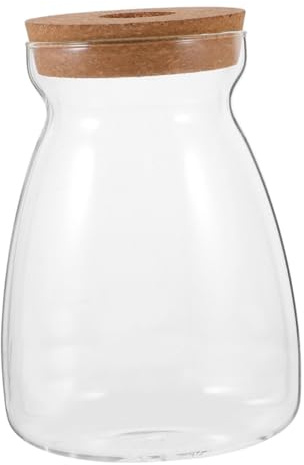CIYODO Barattolo in Vetro Sigillato con Tappo in Sughero Vaso Idroponico Micro per Piante Piccole Serretta da Scrivania Versatile per Decorazioni Naturali e Propagazione
