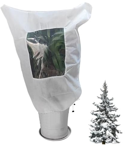 Generico Protezione Antigelo per Piante | Copertura Antigelo per Piante da Esterno,Protezione dal con Cordino,per Giardino Letti Rialzati Arbusti Rose Vasi Alberi Colture Palme Frutta Agrumi Fichi