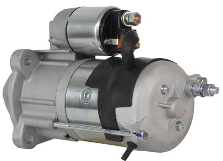 outdoorm Starter Motor fits JCB 214E Backhoe Loader with Engine 860714 1.587 in / 40.3 mm -Gear OD 3Kw-Power Clockwise-Rotation 10-Teeth Count 12