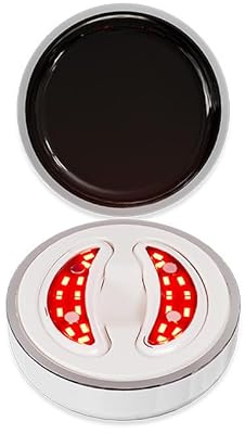 Micmetago Premium Augenmassagegerät mit Rotlicht & Microcurrent, luxuriöse Glow Pads für anspruchsvolle Augenpflege, sanfte Lichttherapie für glatter wirkende Haut und entspannte Auszeit