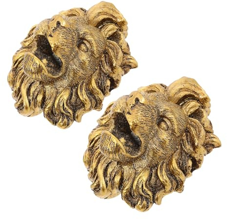 Alasum Ugello per Fontana da Giardino a Parete a Testa di Leone in Resina Resistente ai Raggi UV, Set da 2 Beccucci Decorativi per Piscina e Laghetto Esterno, Flusso D’Acqua