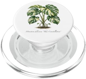 Monstera Thai Constellation plant illustration PopSockets PopGrip for MagSafe