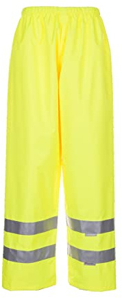 Planam Unisex Warnschutz Rain Trousers High Visible Size M in Yellow