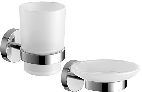 iBathUK | Designer Bathroom Accessory Set Soap Dish + Toothbrush Holder ACCFS2