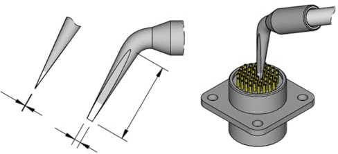 JBC Lötspitze Serie C245 Sondertypen, C245771/1,0 mm, meißelform, gewinkelt C245-771 (2045 2245 Loetkartusche Loetpatrone Loetspitze Lötkartusche Lötpatrone Wave)