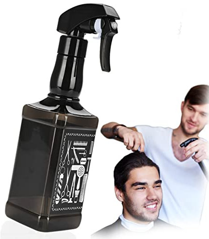 Filfeel Vaporizzatore vuoto per capelli, spray a nebbia fine vuota bottiglia di nebbia in plastica per parrucchieri domestico e professionale, 500 ml (nero)