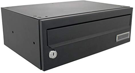 Sterling MB24BK Cassetta Postale Orizzontale, Nero, 358 x 125 x 250 mm