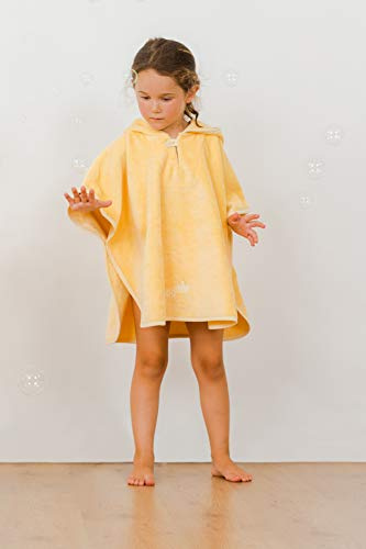 Smithy® badponcho för barn av högkvalitativ bomullsblandning – mjuk och praktisk babybadponcho – med krona