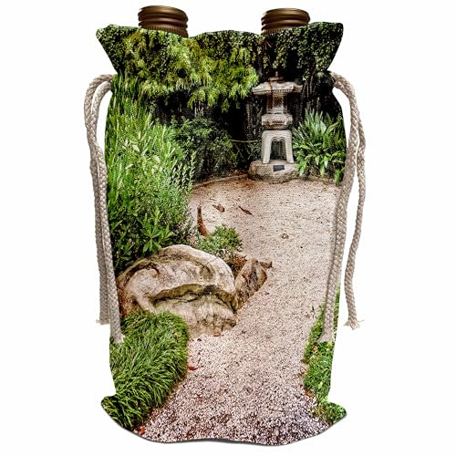 3dRose Japanese Stone Lantern Wine Bag