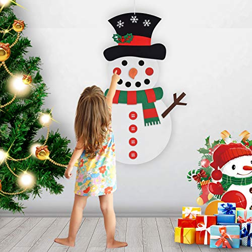 Greenleaf - Set di 28 pupazzi di neve in feltro fai da te con decorazioni staccabili, 40 x 79 cm, per decorazioni natalizie