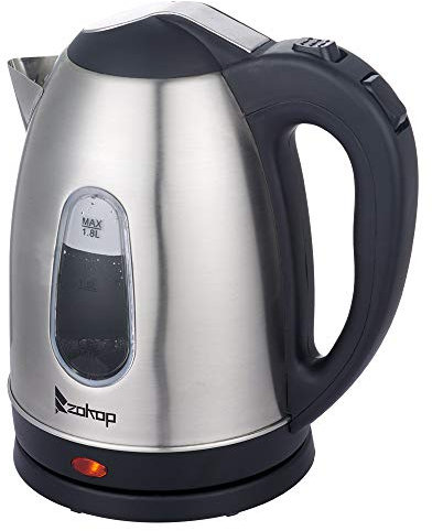 Bonnlo 1.8L Stainless Steel Electric Kettle, 2000W Fast Boil Water Kettle, Tea Maker w/Auto Shut-off & Boil-Dry Protection, UK Plug