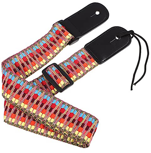 Gitarrengurt Musikinstrument Zusatz Regenbogen Mandolinengurt Gewebt Kabel Verstellbarer Ukulelengurt Ukulele Gurt Verstellbar Gitarrenband Akustikgitarre Ballade Polyester Saiten