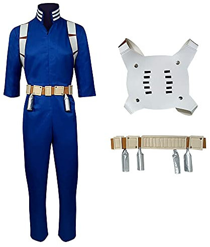 Jiumaocleu My Hero Academia Cosplay Kostüm, MHA Midoriya Izuku Kampfanzug Todoroki Shouto Gymnastikuniformen Komplettes Set Trainingsanzug, Anime Cosplay Jumpsuit für Herren Wormen (S, Todoroki