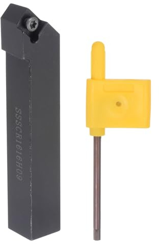 sourcing map CNC Drehbank Halter 45° SSSCR1616H09 5/8 42Cr Hartmetall