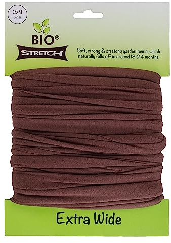 Bio-stretch Soft Tree Ties & Garden Tape for Young Trees, 16M Brown | Strong & Stretchy, Provides Gentle Support, Prevents Ring-Barking, Naturally Degrades after 18-24 Months