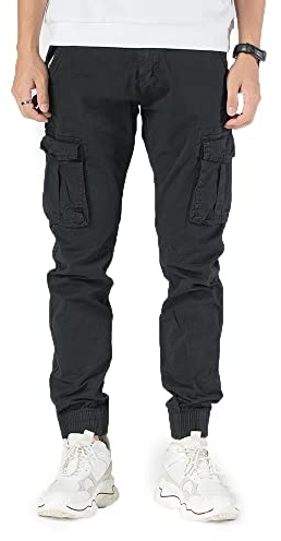 TONY BACKER Pantaloni Casual Elasticizzati Uomo Pantaloni Cargo da Uomo Pantalone in Cotone Leggero 6591 (IT, Misura del girovita, 50, Regular, Regular, Blu-2)