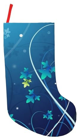 DENMER Blaue Mini-Weihnachtsstrümpfe, 45,7 cm, langlebige und lebendige Strümpfe für Feiertagsdekorationen und Geschenktüten